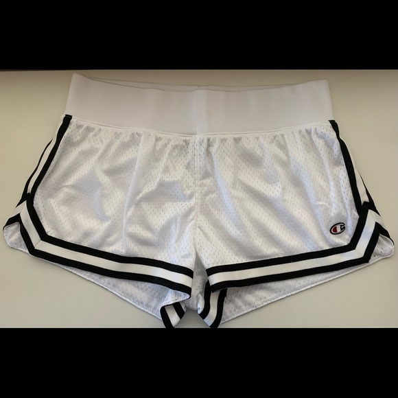 NWOT Champion White Mesh Notch Side Short | L Large - Picture 4 of 16